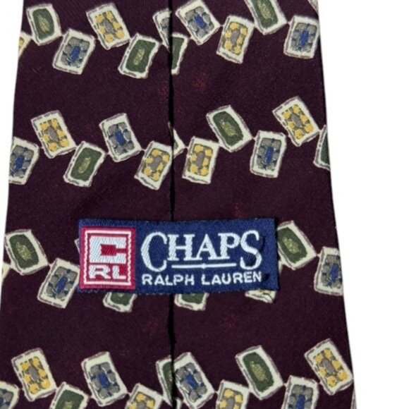 Vintage Ralph Lauren Chaps Silk Tie Quiet Luxury Old Money Striped Formal Career - Picture 8 of 9